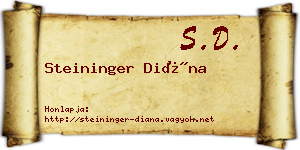 Steininger Diána névjegykártya